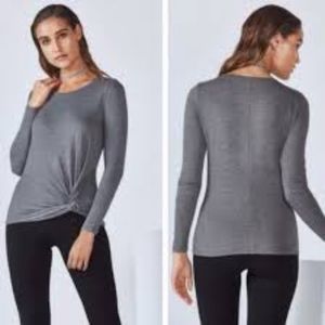 Fabletics Gray Hera Long Sleeve Tee Size L